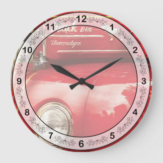 Fireman - An old fire truck Large Clock