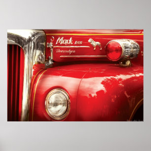 Fireman - An old fire truck Poster