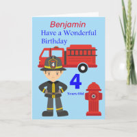 Fireman and Truck aged birthday