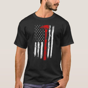 Fireman Axe Fire Department Firefighter American A T-Shirt