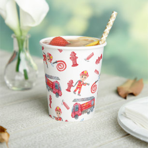 Fireman Birthday Party  Paper Cups