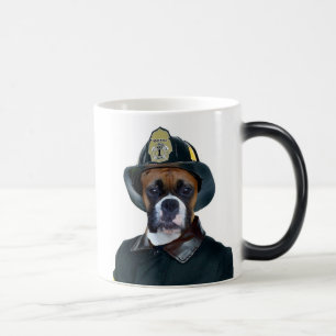 Fireman Boxer Dog Mug