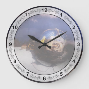 Fireman - Captains hat Large Clock