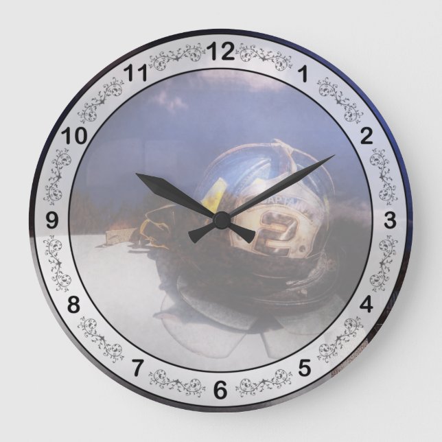 Fireman - Captains hat Large Clock (Front)