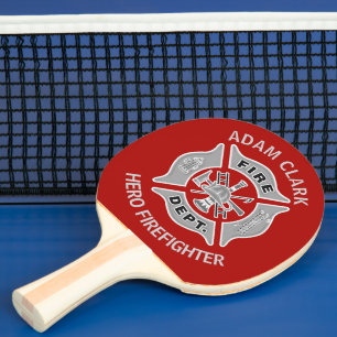 Fireman   Cool Novelty Personalized Ping Pong Paddle