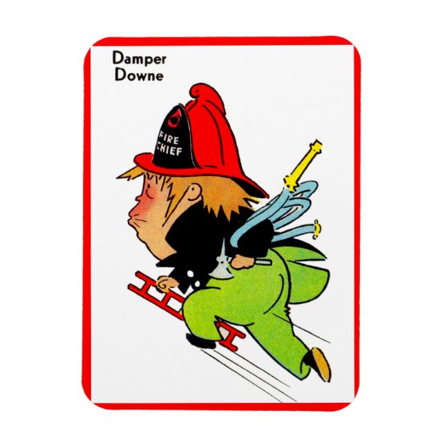fireman Damper Downe Magnet (Vertical)