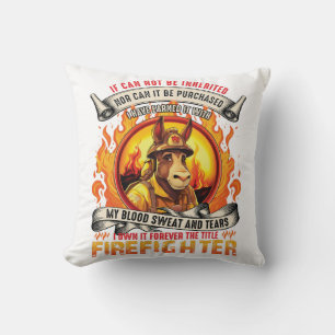 Fireman Donkey Throw Pillow
