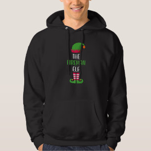 Fireman Elf Family Matching Group Christmas Pajama Hoodie