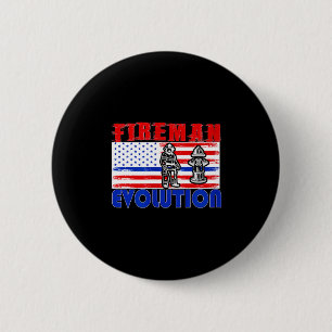 Fireman Evolution Fireman Gift Proud Firefighter Q 2 Inch Round Button