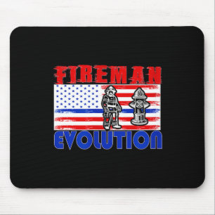 Fireman Evolution Fireman Gift Proud Firefighter Q Mouse Pad