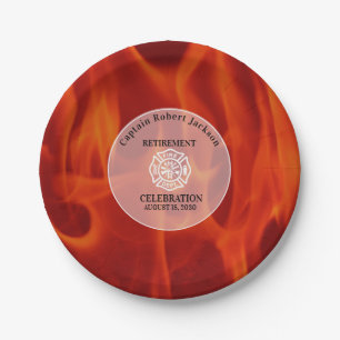 Fireman Fire Badge Firefighter Paper Plate