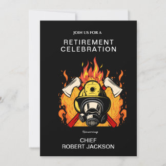 Fireman/Fire Chief Retirement Invitation