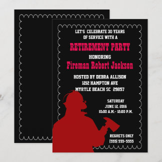 Fireman/Fire Chief Retirement Invitation