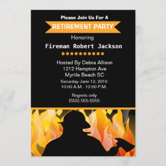 Fireman/Fire Chief Retirement Invitation