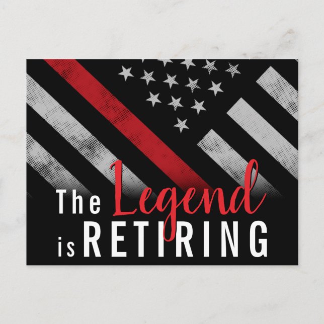 Fireman Fire Department Firefighter Retirement Announcement Postcard (Front)