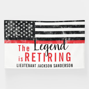 Fireman Fire Department Firefighter Retirement Banner