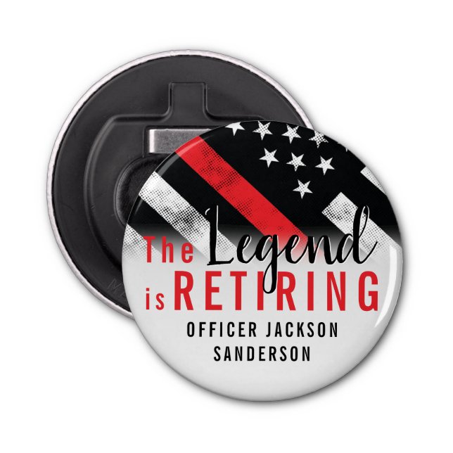 Fireman Fire Department Firefighter Retirement Bottle Opener (Front)