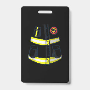 Fireman Firefighter Costume Halloween Badge