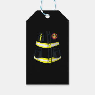 Fireman Firefighter Costume Halloween Gift Tags