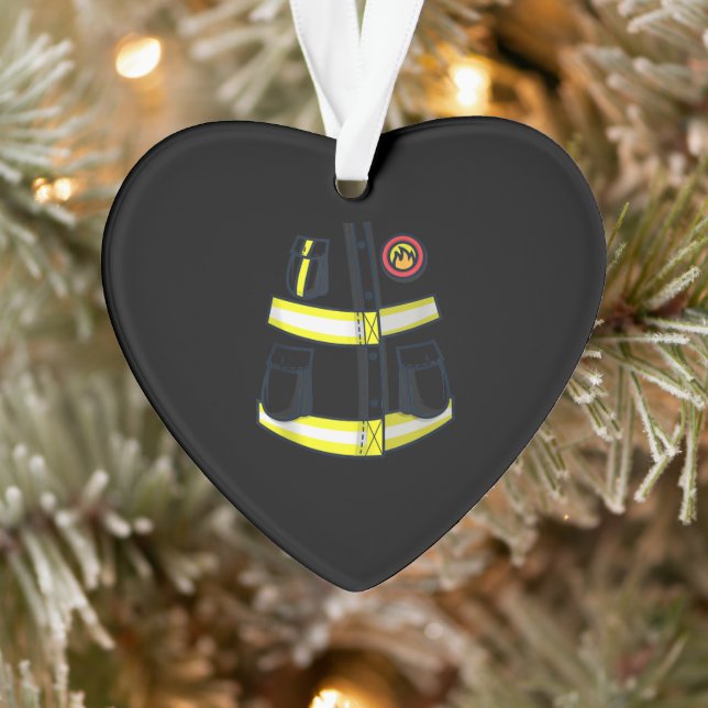Fireman Firefighter Costume Halloween Ornament (Tree)