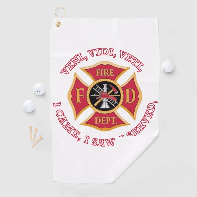 FIREMAN FIREFIGHTER GOLF TOWEL (InSitu)