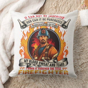 Fireman Firefighter Throw Pillow