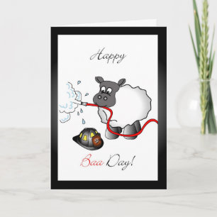 fireman firewoman birthday greeting card