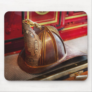 Fireman - Hat - Commander Mouse Pad