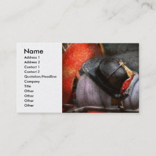 Fireman - Hat - South Plainfield Fire Dept Business Card