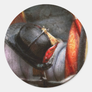 Fireman - Hat - South Plainfield Fire Dept Classic Round Sticker