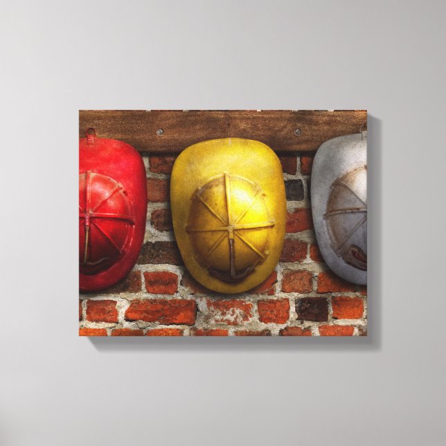 Fireman - Hats - Pick a hat, any hat Canvas Print (Front)
