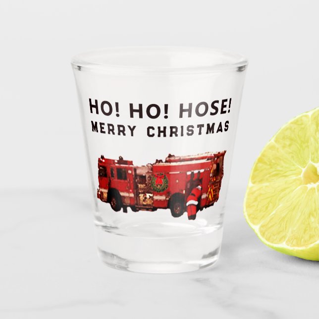 Fireman Holiday Gifts Shot Glass (Front)