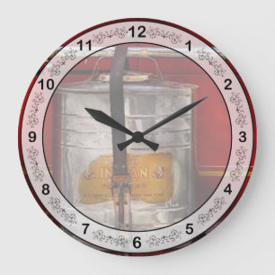 Fireman - Indian Pump Large Clock