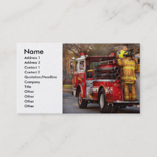 Fireman - Metuchen Fire Department Business Card