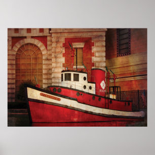 Fireman - NY - The fire boat Poster