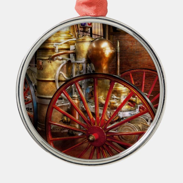 Fireman - One day, a long time ago  Metal Ornament (Front)