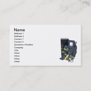 Fireman Outfit Locker Business Card