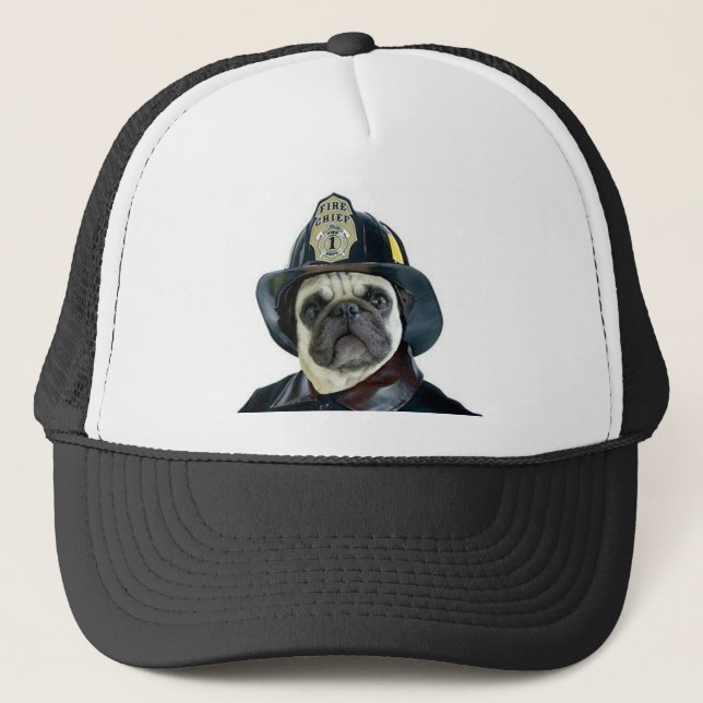 Fireman Pug hat (Front)