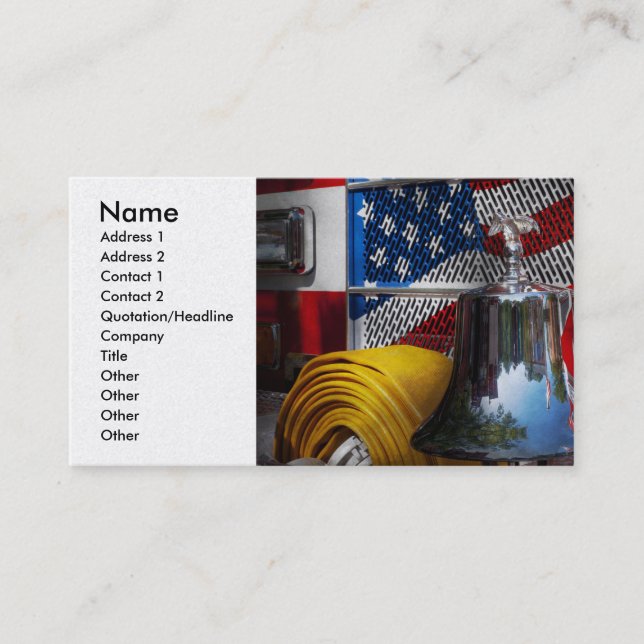 Fireman - Red Hot Business Card (Front)