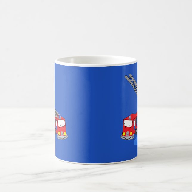Fireman’s Red Fire Trucks Coffee Mug (Center)