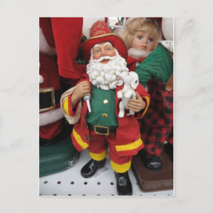 Fireman Santa Postcard