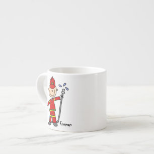Fireman Stick Figure Espresso Cup