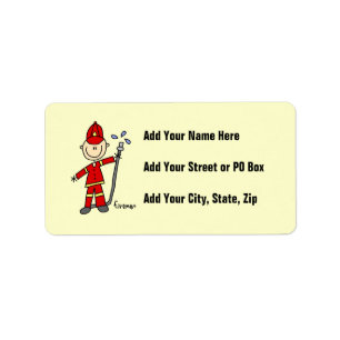 Fireman Stick Figure Label