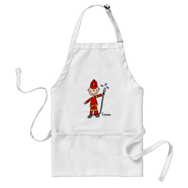Fireman Stick Figure Standard Apron (Front)