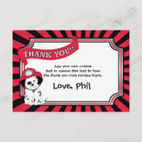 Fireman Thank You Cards