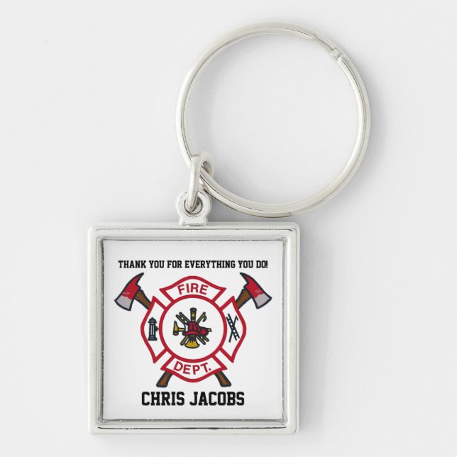Fireman Thank You! Keychain (Front)