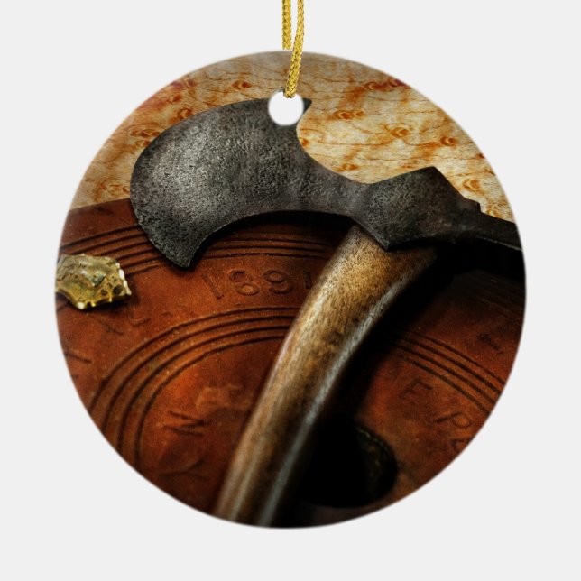 Fireman - The fire axe Ceramic Ornament (Front)