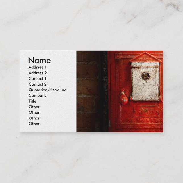 Fireman - The fire box Business Card (Front)