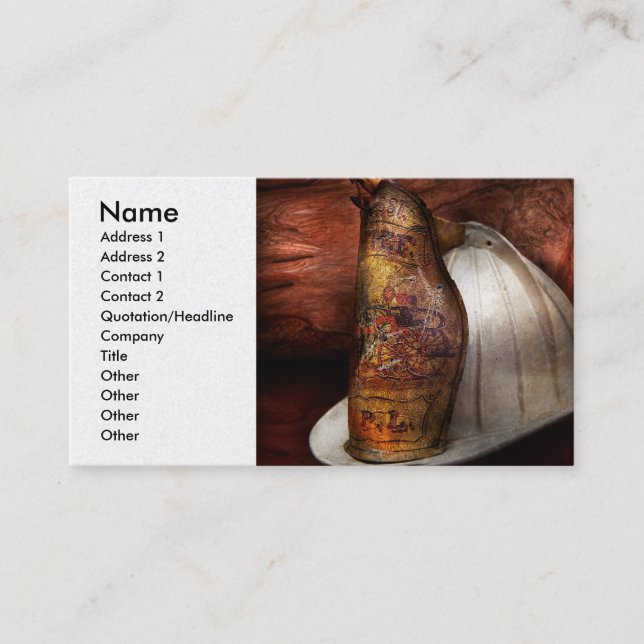 Fireman - The fire chief Business Card (Front)