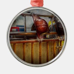 Fireman - Waiting for a Hero Metal Ornament